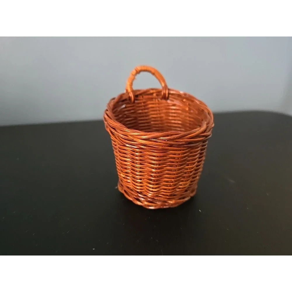 Wicker Basket Decor - Set Of 4 Eclectic Boho Farmhouse 3Woven‎ Baskets 1 Wreath